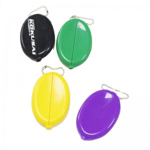 Силиконовая овальная монетная сумка монеты, мешок для мужчин с цепью, силиконовой сумкой для пищевого класса, экологически чистым и водонепроницаемым